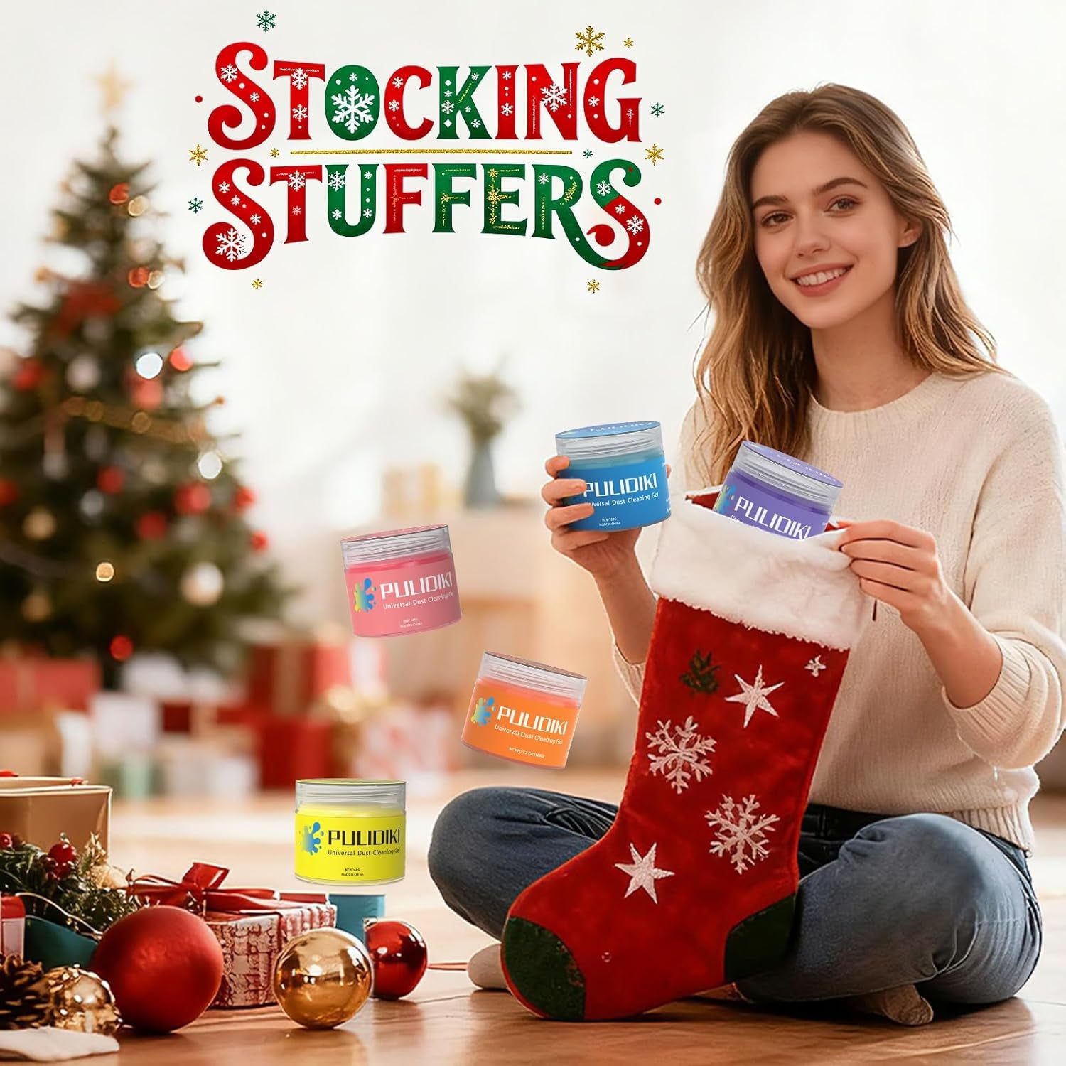 Car Cleaning Gel Detailing Putty Auto Detail Tools Car Interior Cleaner Slime Car Accessories Christmas Stocking Stuffers for Men Women Teens White Elephant Gifts Adults